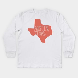 Austin Texas Kids Long Sleeve T-Shirt